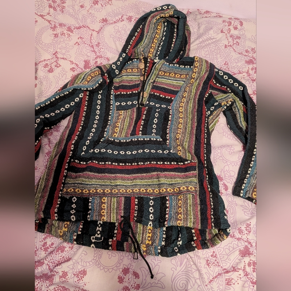 Multicolor Striped Baja Hoodie